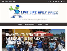 Tablet Screenshot of livelifehalfprice.com